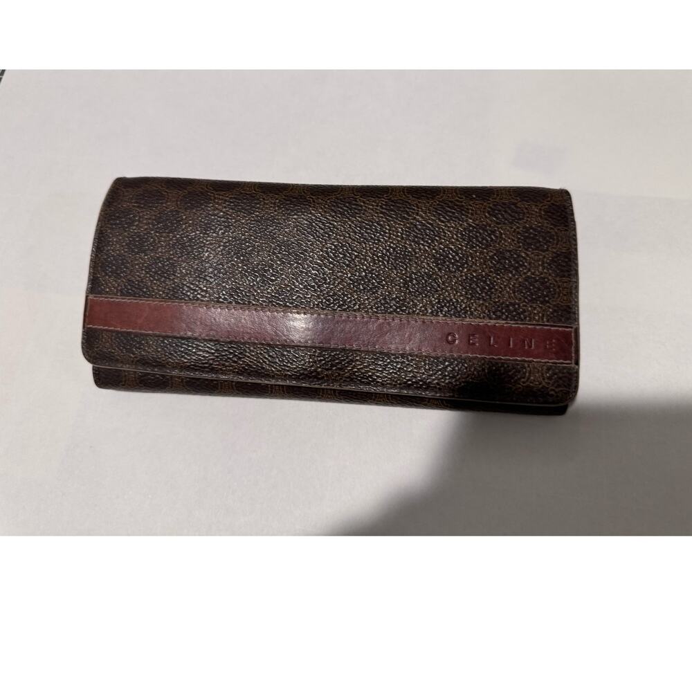 Celine Kisslock long wallet Macadam